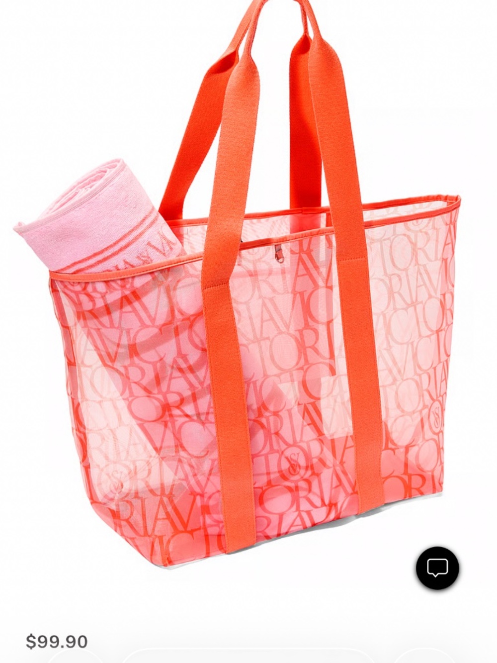 🔥 Victoria's Secret Mesh Beach Tote Bag & Towel Set - Brand New - Picture 4 of 5